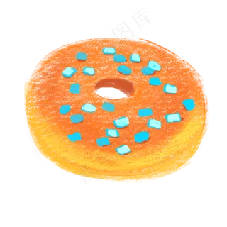 蜡笔粉笔风甜甜圈