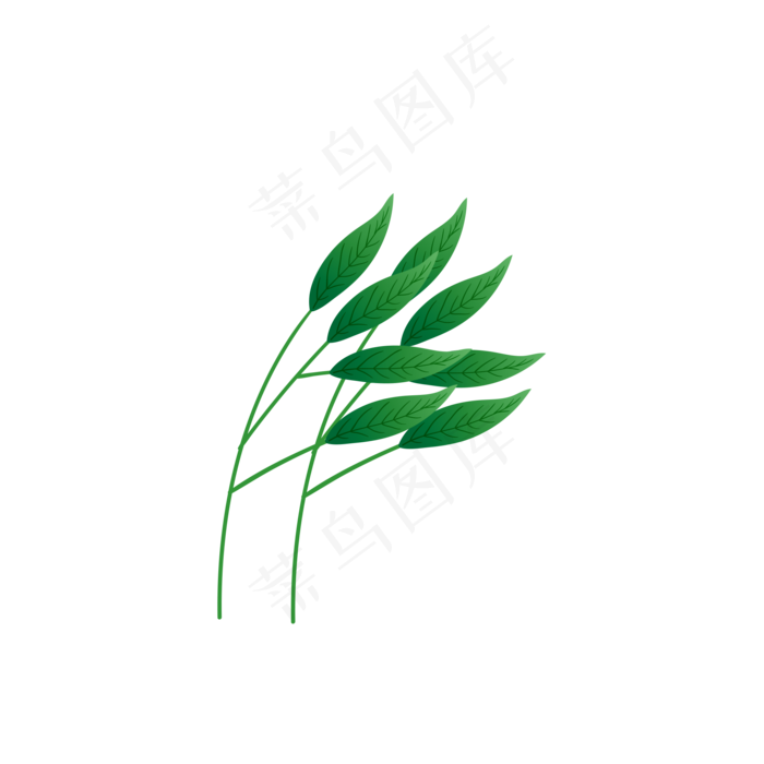 卡通春天植物绿叶下载(2000X2000(DPI:300))psd模版下载