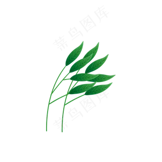 卡通春天植物绿叶下载