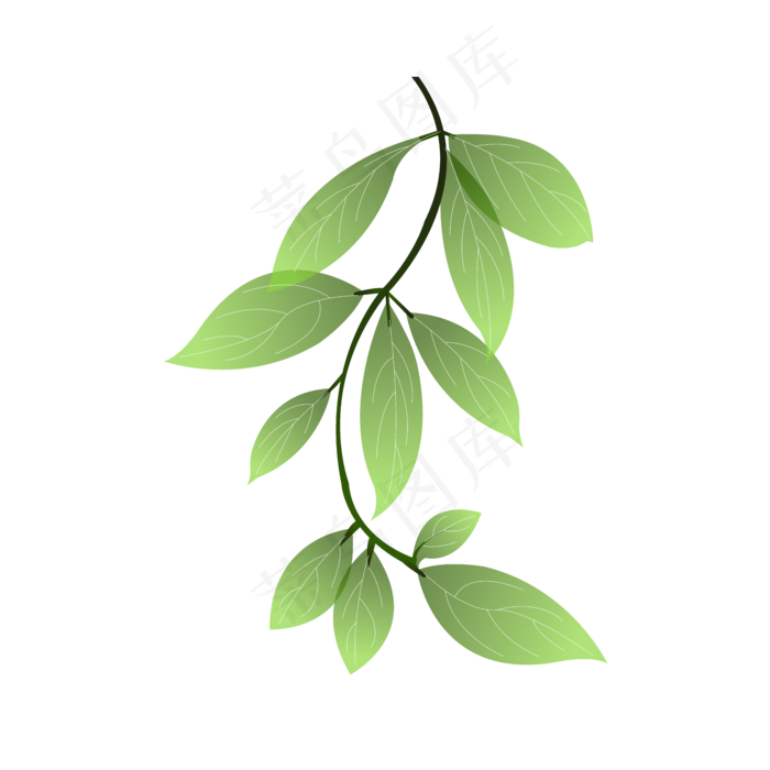 嫩绿植物绿叶可商用元素,免抠元素