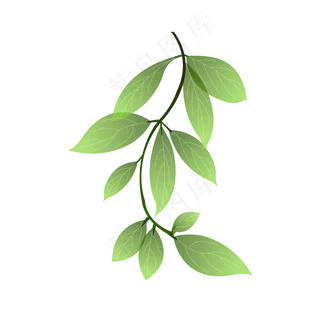嫩绿植物绿叶可商用元素,免抠元素