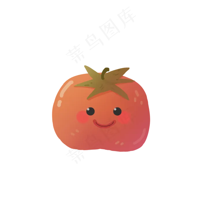 微笑表情柿子(2000X2000(DPI:300))psd模版下载