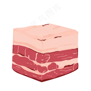 手绘红烧肉PNG素材,免抠元素