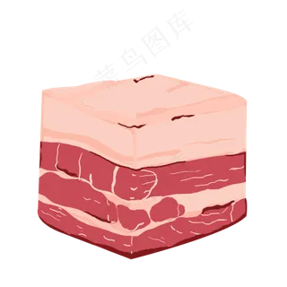 手绘红烧肉PNG素材,免抠元素