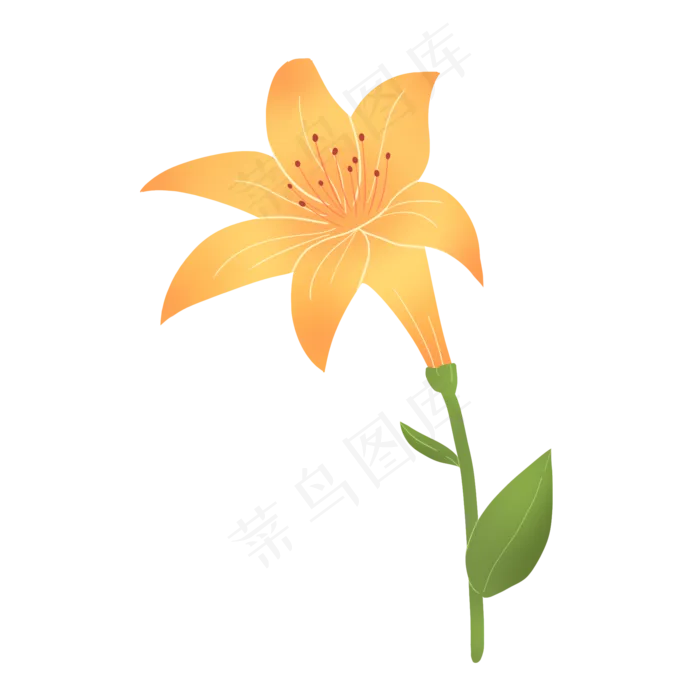 粉黄色优雅卡通小花(2000X2000(DPI:300))psd模版下载