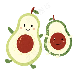 可爱水果牛油果