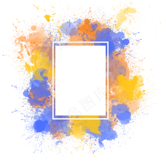水彩底纹文本框11