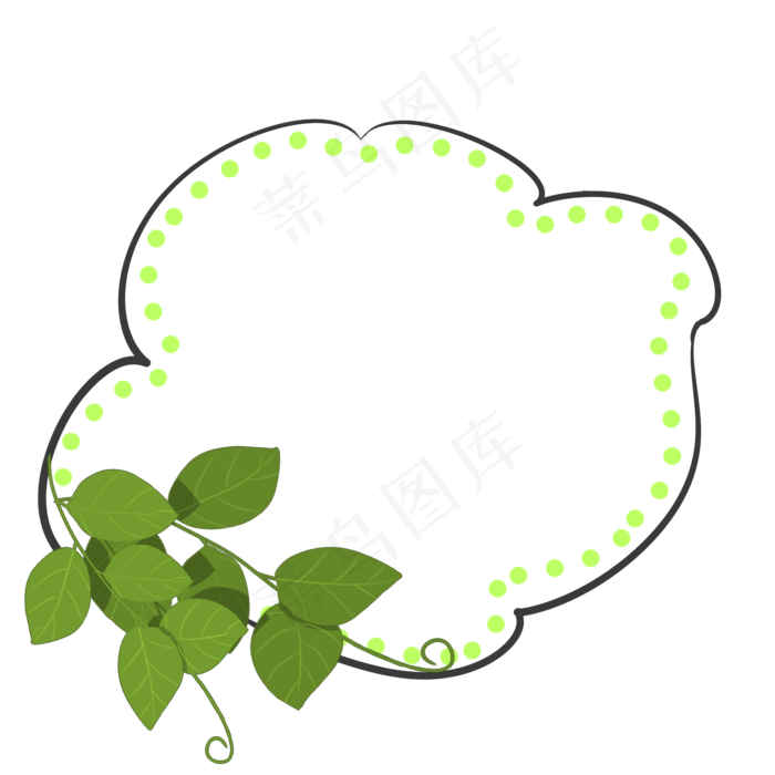 手绘美丽绿色草图