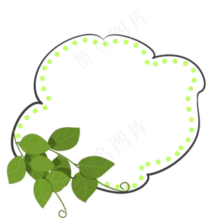 手绘美丽绿色草图