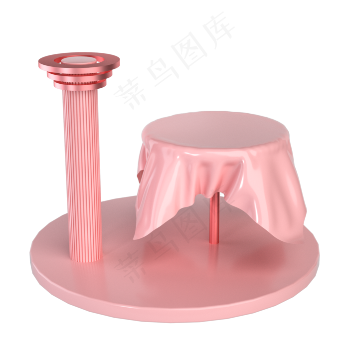 粉嫩立体电商展台