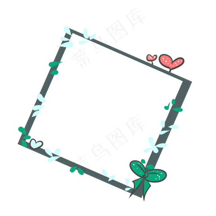 手绘花朵画框边框