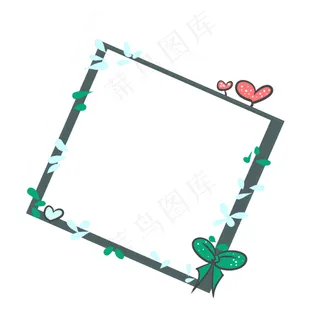 手绘花朵画框边框