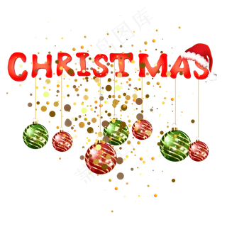 圣诞节节日挂饰,免抠元素