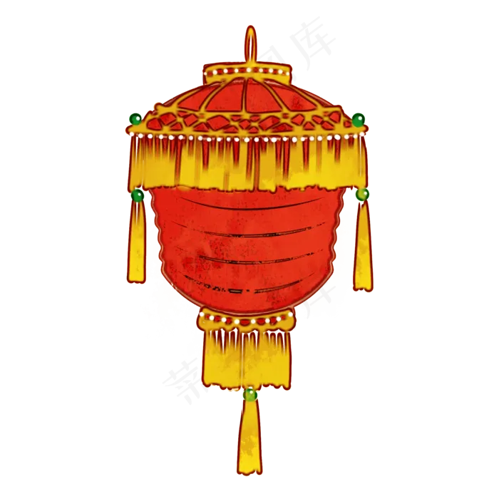 流苏灯笼中国风水墨PNG素材,免抠元素(2000X2000(DPI:300))psd模版下载