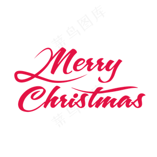 红色英文圣诞快乐
