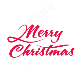 红色英文圣诞快乐