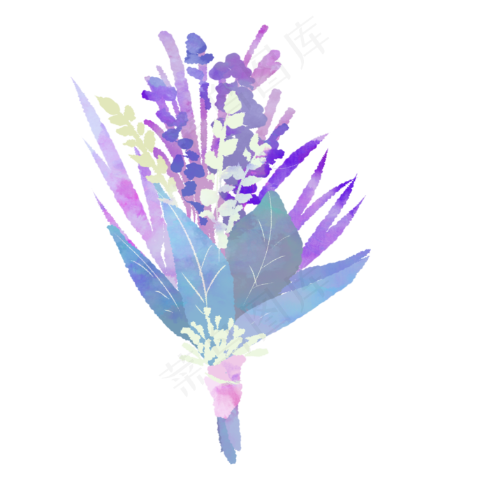 手捧花花束花朵插画