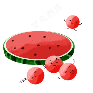 圆圆的大西瓜和西瓜球