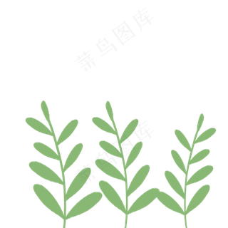 手绘大自然绿色小草