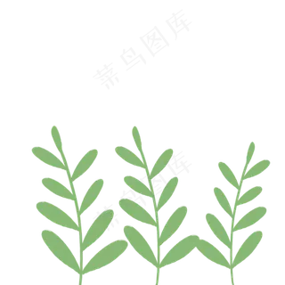 手绘大自然绿色小草