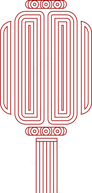 新年元宵节剪纸风灯笼装饰矢量,免抠元素