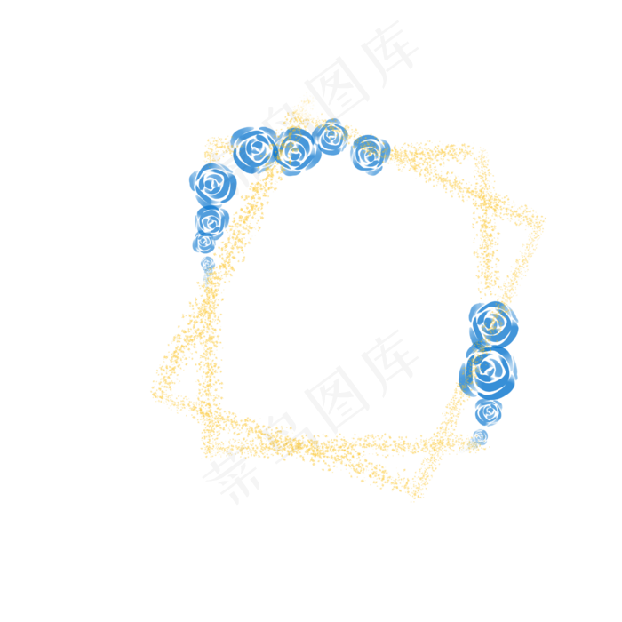 婚礼请帖蓝色玫瑰