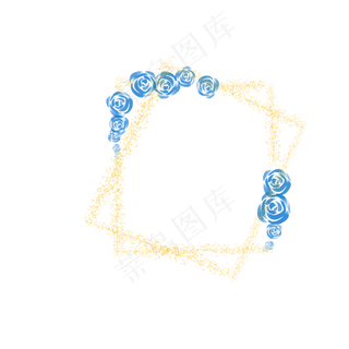 婚礼请帖蓝色玫瑰
