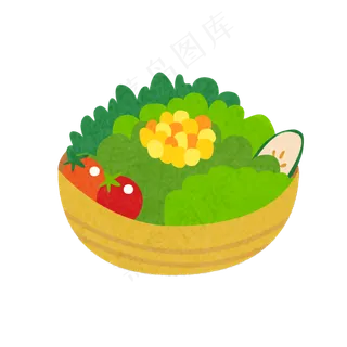 手绘风蔬菜水果元素