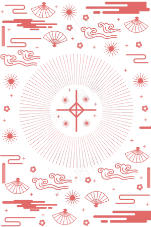 中国风鼠年新年底纹,免抠元素