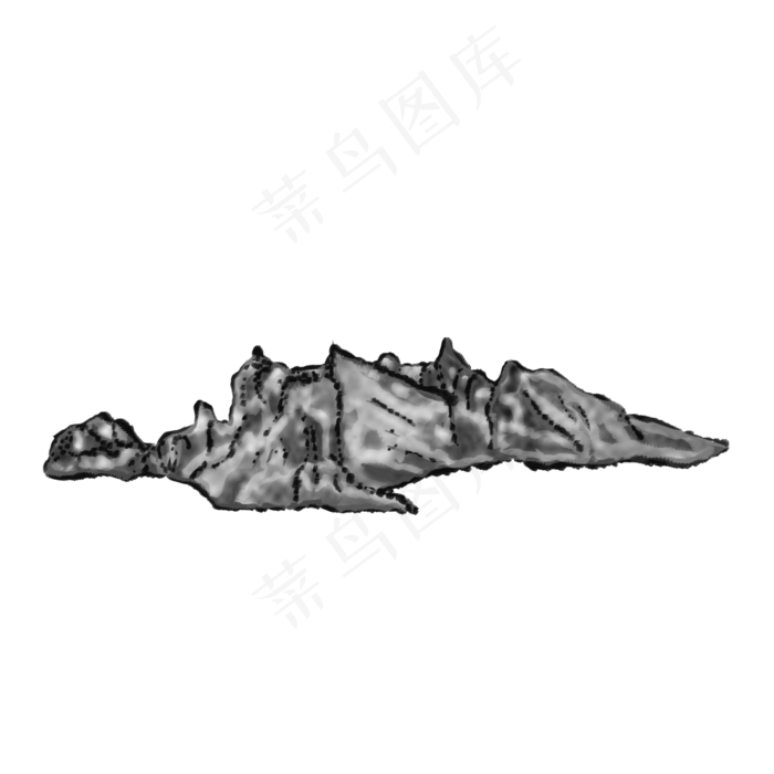 中国风山体水墨画