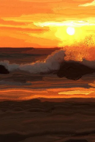 海边的晚霞夕阳落日