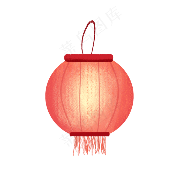 手绘新年喜庆灯笼,免抠元素
