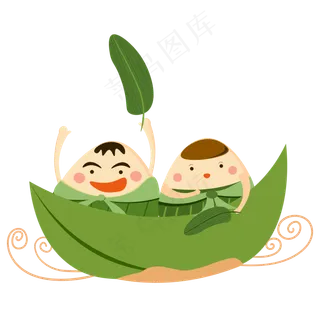 端午粽子卡通手绘