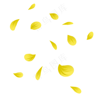 漂浮黄花瓣,免抠元素