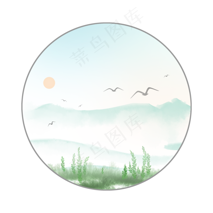 二十四节气春天绿色,免抠元素