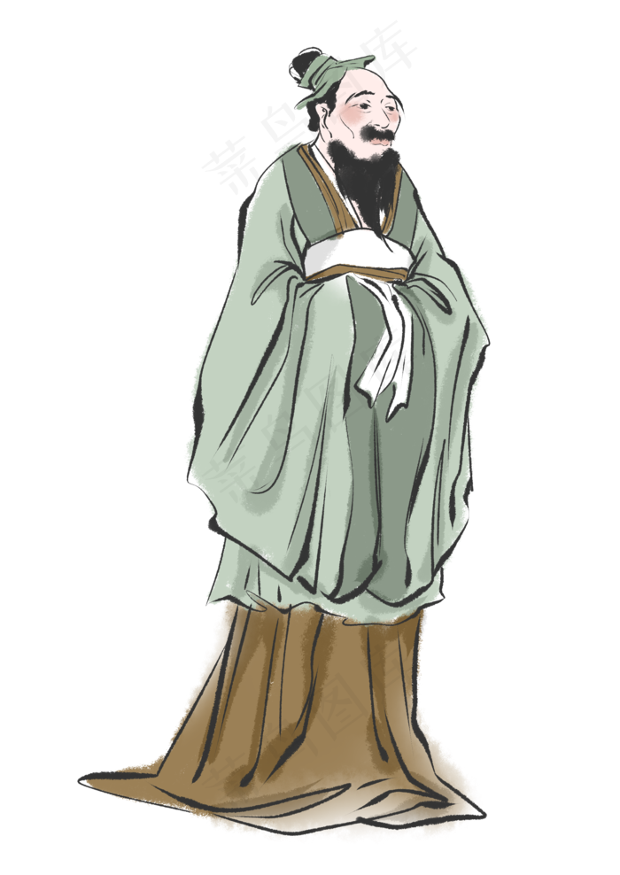 孔子讲学孔夫子