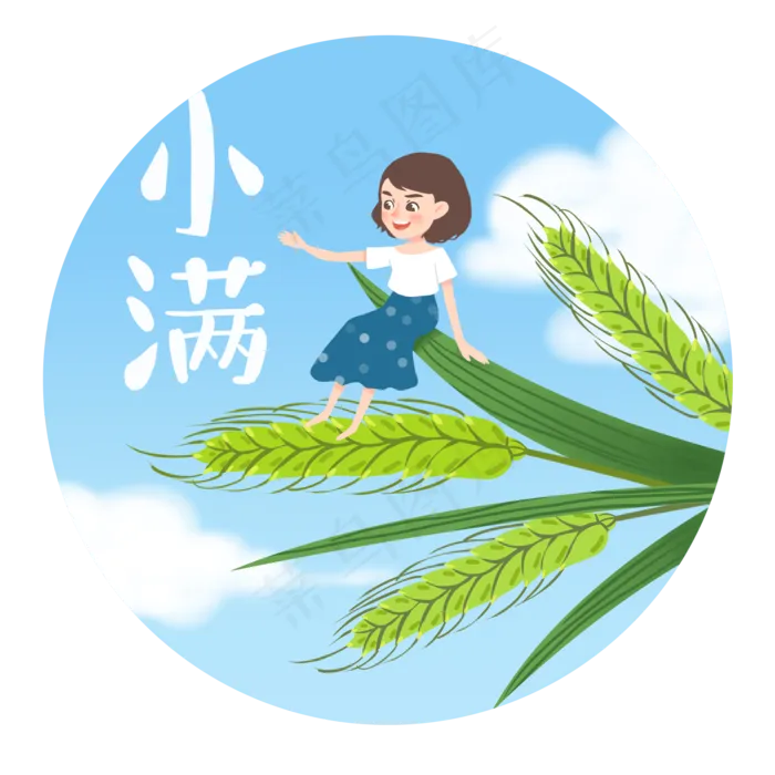 小满小满麦粒渐满,免抠元素(2000X2000(DPI:300))psd模版下载