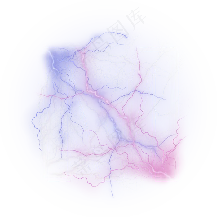 炫酷闪电蓝色紫色字母M,免抠元素艺术字(3000X3000(DPI:300))psd模版下载