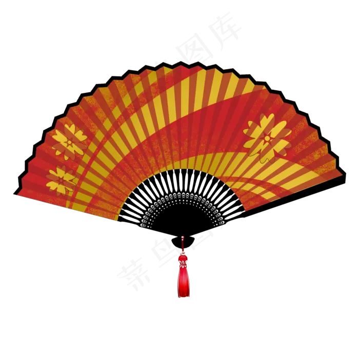 古风扇子和风折扇,免抠元素