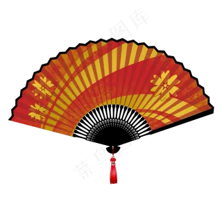 古风扇子和风折扇,免抠元素
