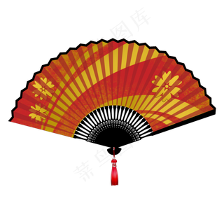 古风扇子和风折扇,免抠元素