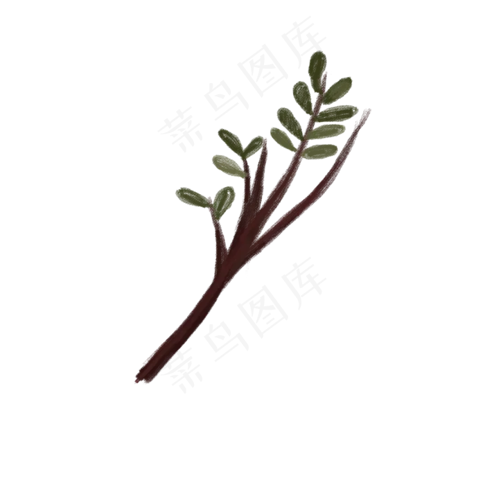 卡通植物枝条下载(2000X2000(DPI:300))psd模版下载
