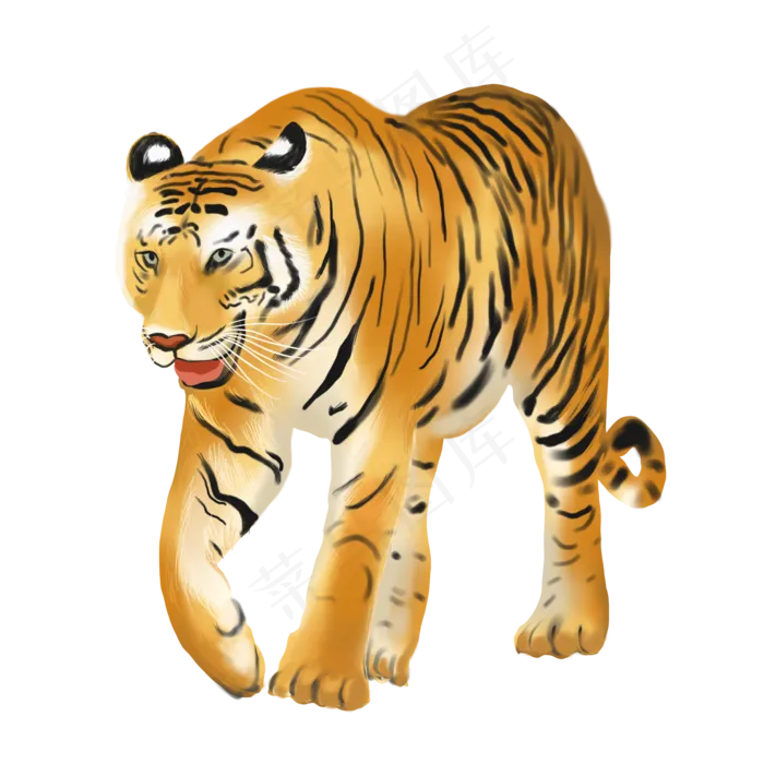 动物类老虎森林之王,免抠元素(2000*2000px)psd模版下载