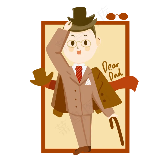 穿西装的绅士形象(3000X3000(DPI:300))psd模版下载