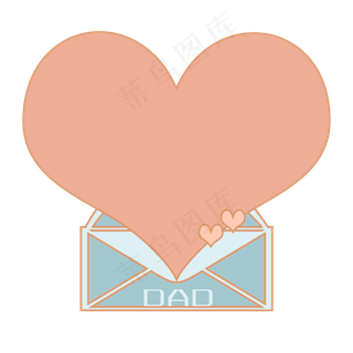 爱心父亲节边框