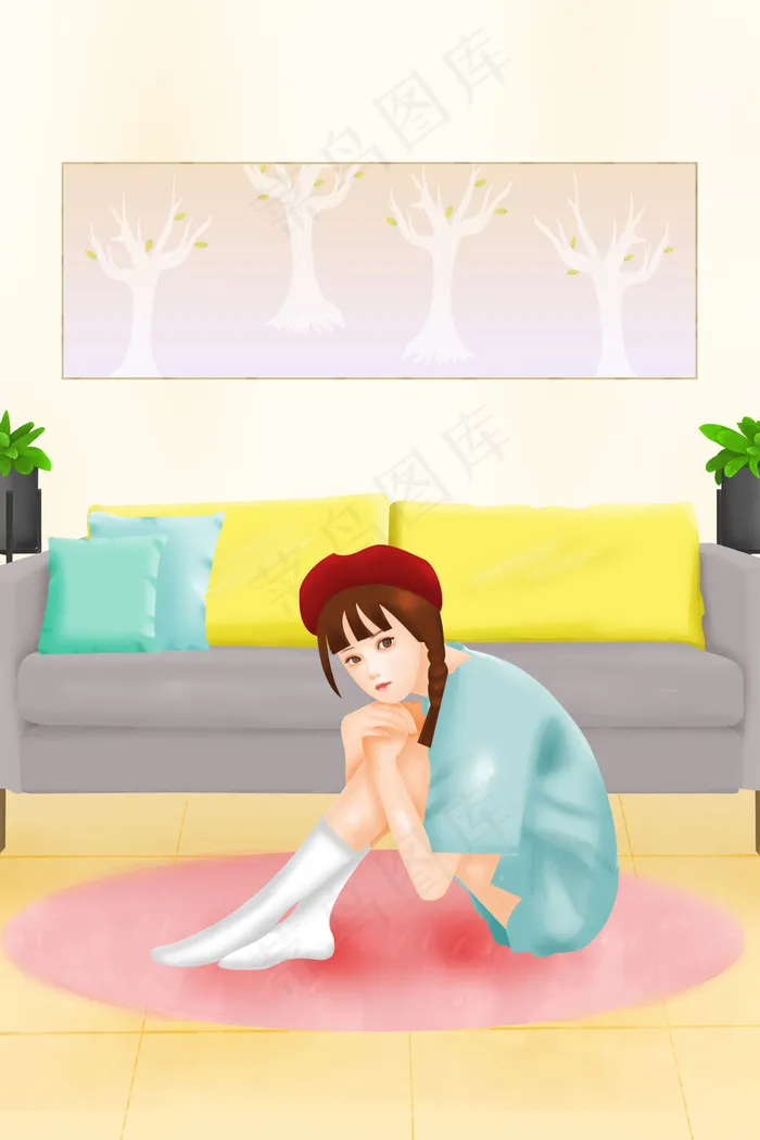 周末一个人宅在家中