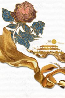新中式牡丹白色中国风装饰画 新中式牡丹白色中国风装饰画