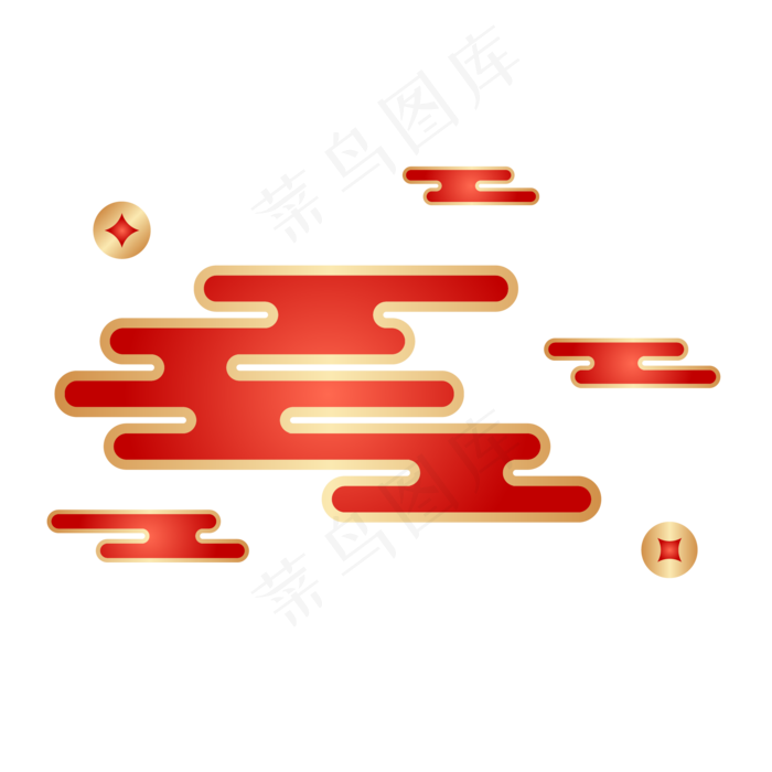 红金云纹,免抠元素(2000*2000px 300 dpi )ai矢量模版下载