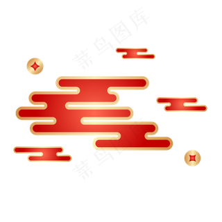 红金云纹,免抠元素