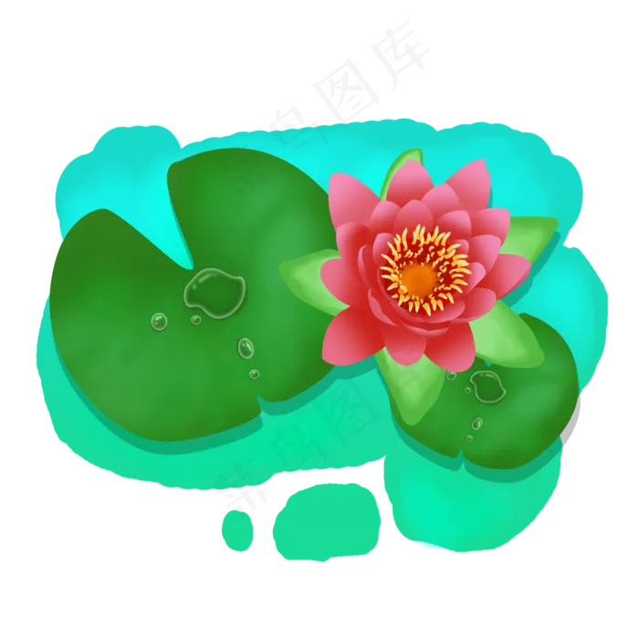 红色的荷花(2000X2000(DPI:300))psd模版下载